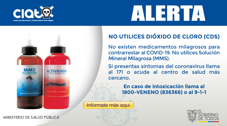 Material comunicacional sobre alerta sobre el riesgo dióxido de